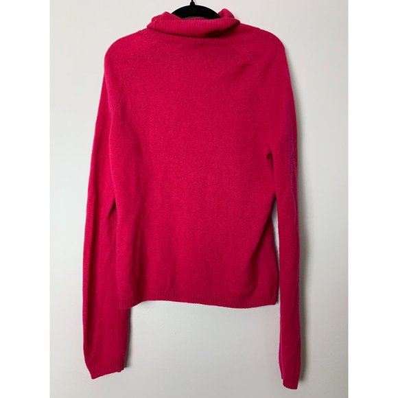 100% Cashmere Fuchsia Turtleneck Sweater - Picture 2 of 7